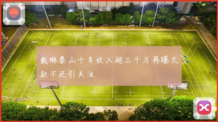 戴琳泰山十年收入超三千万再曝欠款不还引关注